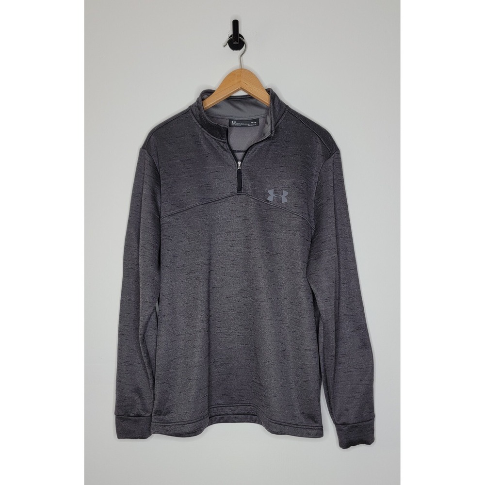 Under Armour Coldgear Quarter Zip Pullover Men's Size Large Gray Loose Fit